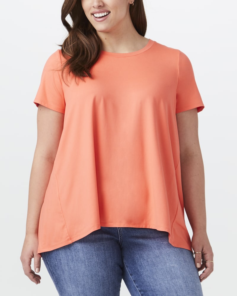 Front of plus size Lynnea Crewneck Tee by Molly&Isadora | Dia&Co | dia_product_style_image_id:149191